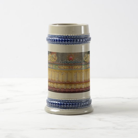 Temple Ceiling Grey/Blue 22 oz Stein Bierpul (Center)
