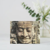 Temple Face, Cambodjaanse Vintage Briefkaart (Staand voorkant)