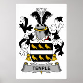 Temple Family Crest Poster (Voorkant)