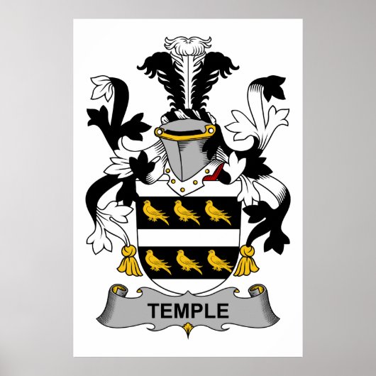 Temple Family Crest Poster (Voorkant)