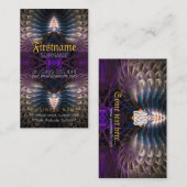 Temple Fractal Feathers Visitekaartje (Voorkant / Achterkant)