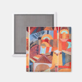 Temple Gardens (1920) van Paul Klee Magneet (Voorkant / Achterkant)