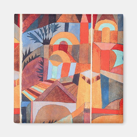 Temple Gardens (1920) van Paul Klee Magneet (Voorkant)