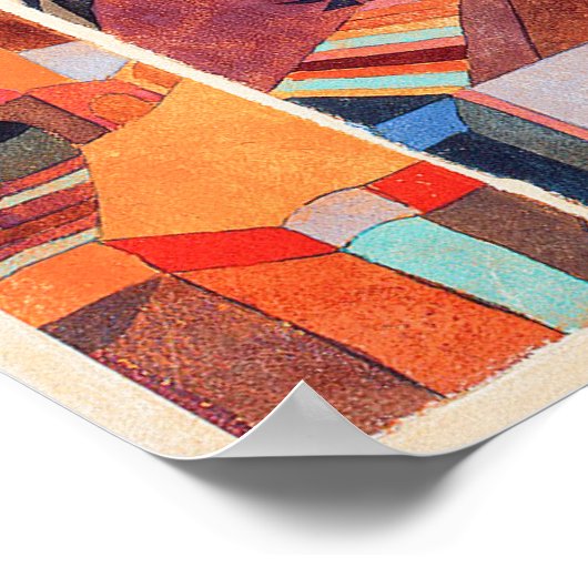 Temple Gardens (1920) van Paul Klee Poster (Hoek)