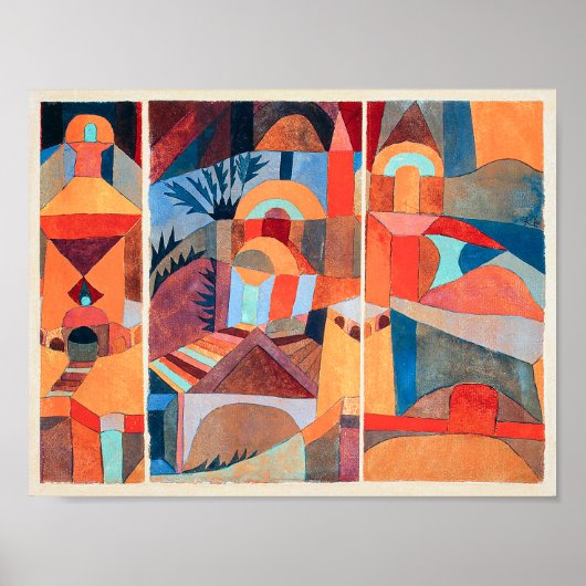 Temple Gardens | Paul Klee | Poster (Voorkant)