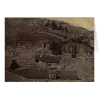 Temple, gekerfd in bergen, Egypte ongeveer 1856