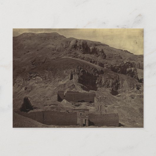 Temple, gekerfd in bergen, Egypte ongeveer 1856 Briefkaart (Voorkant)