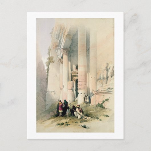 Temple genaamd El Khasne, Petra, 7 maart 1839, pl Briefkaart (Voorkant)