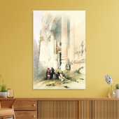 Temple genaamd El Khasne, Petra, 7 maart 1839, pl Canvas Afdruk (Insitu (Woonkamer))