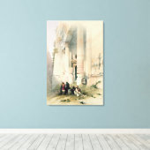 Temple genaamd El Khasne, Petra, 7 maart 1839, pl Canvas Afdruk (Insitu (Houten vloer))