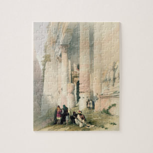 Temple genaamd El Khasne, Petra, 7 maart 1839, pl Legpuzzel