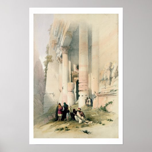 Temple genaamd El Khasne, Petra, 7 maart 1839, pl Poster (Voorkant)