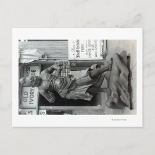 Temple Guard Statue op Pacific Curio Shop Briefkaart