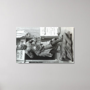 Temple Guard Statue op Pacific Curio Shop Canvas Afdruk