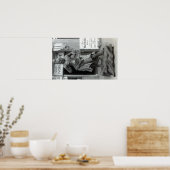 Temple Guard Statue op Pacific Curio Shop Poster (Keuken)