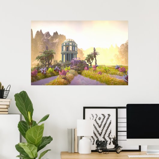 Temple in de Valley Poster (Thuiskantoor)