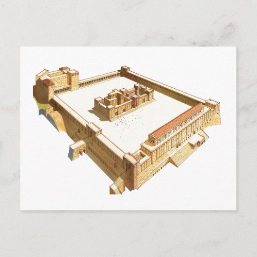 Temple in Jerusalem. Herod's tempel Briefkaart (Voorkant)