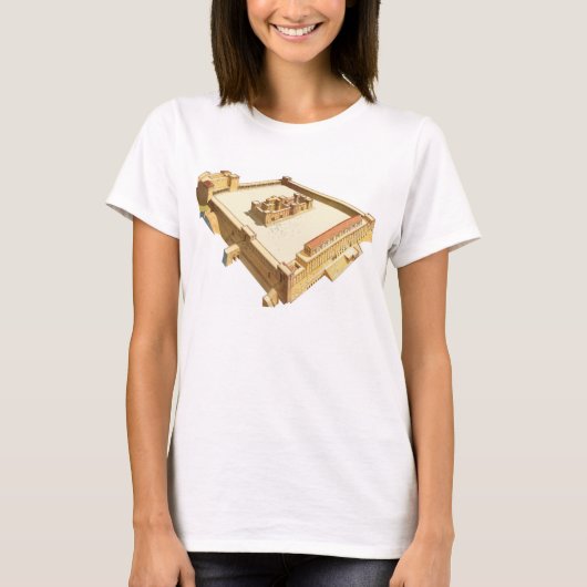 Temple in Jerusalem. Herod's tempel T-shirt (Voorkant)