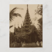 Temple in Mandalay, Birma, eind 19e eeuw Briefkaart (Voorkant)