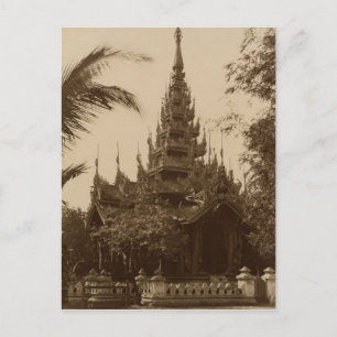 Temple in Mandalay, Birma, eind 19e eeuw Briefkaart