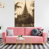 Temple in Mandalay, Birma, eind 19e eeuw Canvas Afdruk (Insitu (Woonkamer))