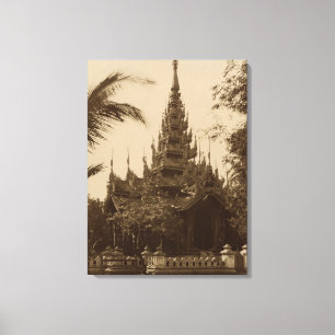 Temple in Mandalay, Birma, eind 19e eeuw Canvas Afdruk