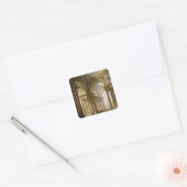 Temple in Ruins Vierkante Sticker (Envelop)
