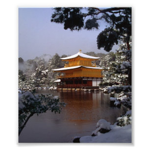 Temple in Winter Foto Afdruk