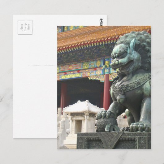 Temple Lion Briefkaart (Voorkant / Achterkant)