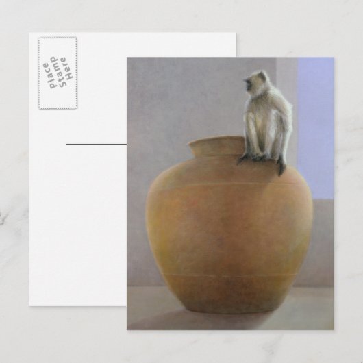 Temple Monkey Briefkaart (Voorkant / Achterkant)