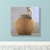 Temple Monkey Canvas Afdruk (Insitu (Houten vloer))