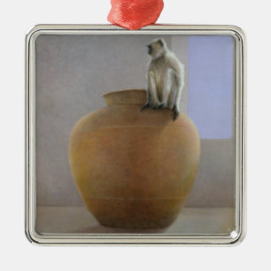 Temple Monkey Metalen Ornament
