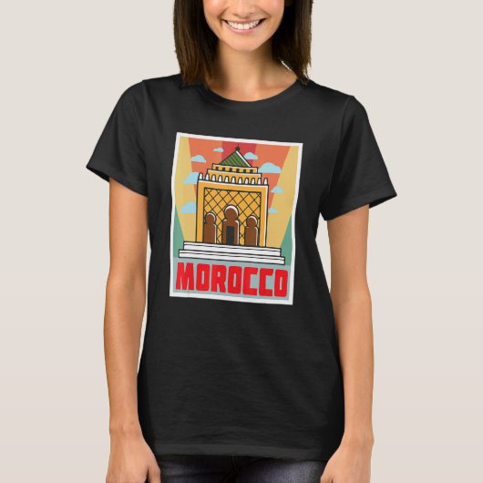 Temple Morocco African Souvenir Moroccans Gibralta T-shirt (Voorkant)