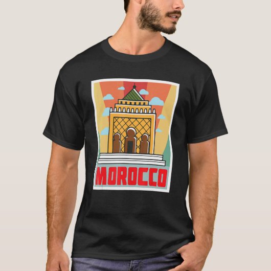 Temple Morocco African Souvenir Moroccans Gibralta T-shirt (Voorkant)