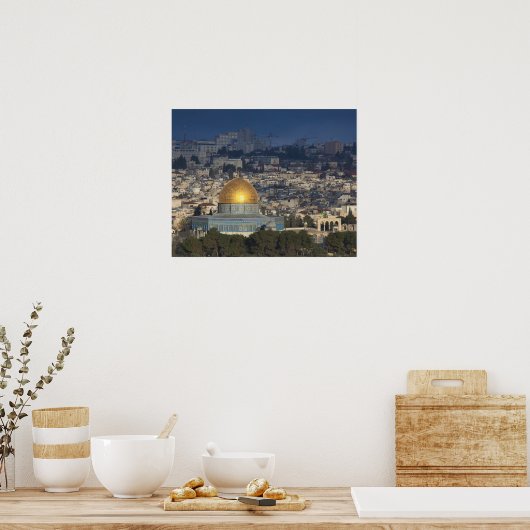 Temple Mount and Dome of the Rock, dawn Poster (Keuken)