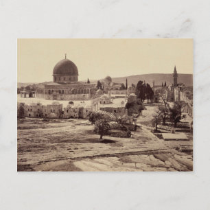 Temple Mount and Dome of the Rock in Jerusalem Briefkaart