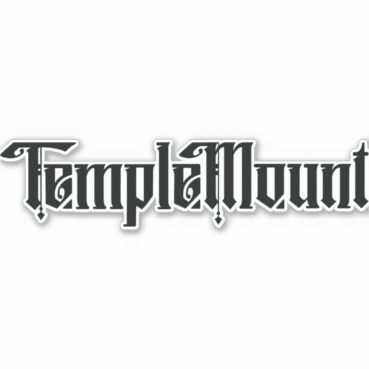 Temple Mount Custom-Cut Vinyl Sticker (Voorkant)