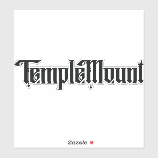 Temple Mount Custom-Cut Vinyl Sticker (Vel)
