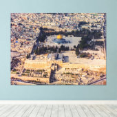 Temple Mount Old City Jerusalem Dome of the Rock Canvas Afdruk (Insitu (Houten vloer))