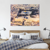 Temple Mount Old City Jerusalem Dome of the Rock Canvas Afdruk (Insitu (Slaapkamer))