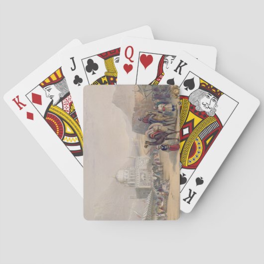 Temple of 'Ahmed Shauh', koning van Afghanistan, K Speelkaarten (Achterkant)