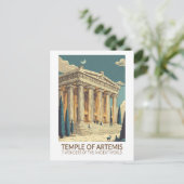 Temple of Artemis Seven Wonders of the World Art Briefkaart (Staand voorkant)
