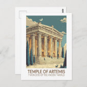 Temple of Artemis Seven Wonders of the World Art Briefkaart (Voorkant / Achterkant)