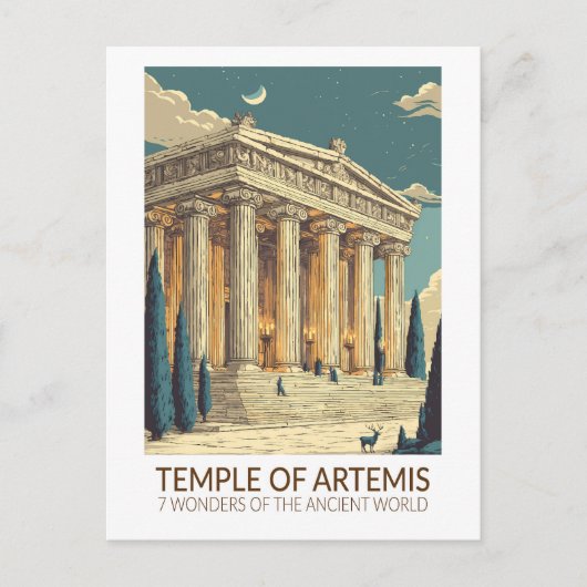 Temple of Artemis Seven Wonders of the World Art Briefkaart (Voorkant)