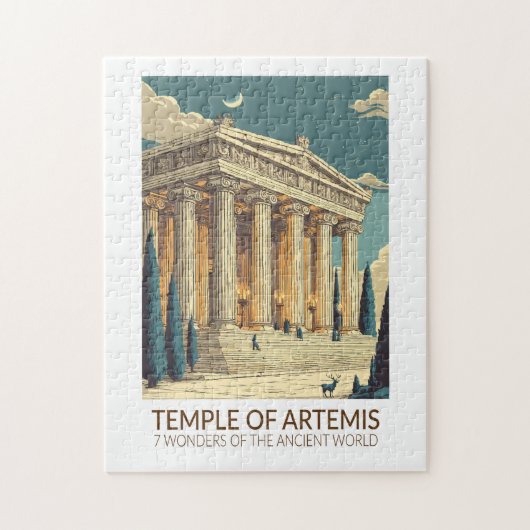 Temple of Artemis Seven Wonders of the World Art Legpuzzel (Verticaal)