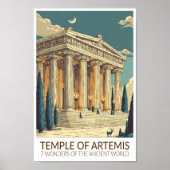 Temple of Artemis Seven Wonders of the World Art Poster (Voorkant)