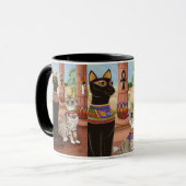 Temple of Bastet Egypt Bast Goddess Cat Art Mok (Voorkant links)