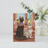Temple of Bastet Egypt Bast Goddess Cat Briefkaart (Staand voorkant)