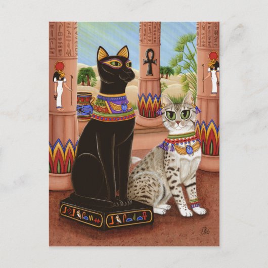 Temple of Bastet Egypt Bast Goddess Cat Briefkaart (Voorkant)