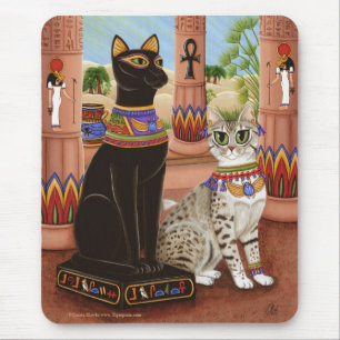 Temple of Bastet Egypt Bast Goddess Cat Mousepad Muismat